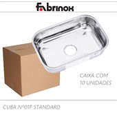 10X Cuba de cozinha de aço inox Nº1F 460x300x140mm 